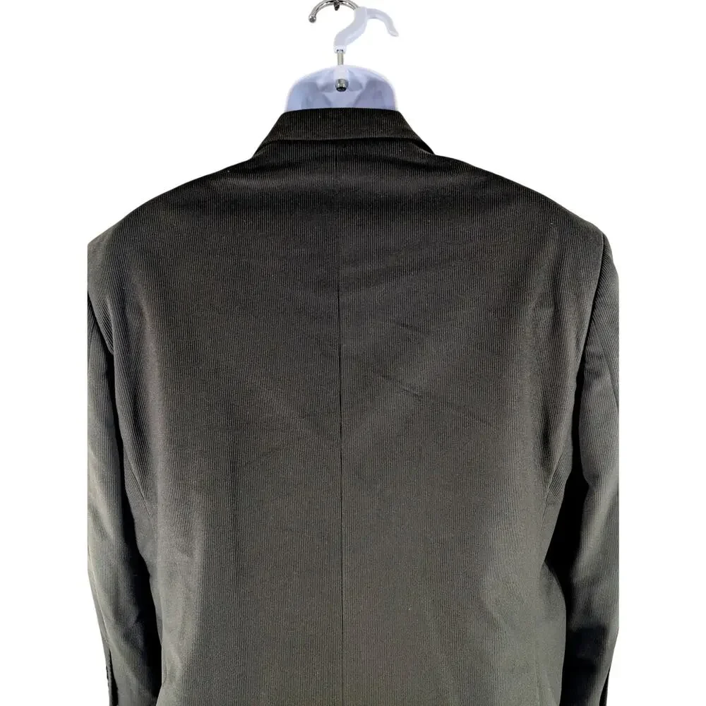 NWOT! PRONTO UOMO! ESPRESSO BROWN FINE, VELVETY CORDUROY 2 BUTTON JACKET! 46S